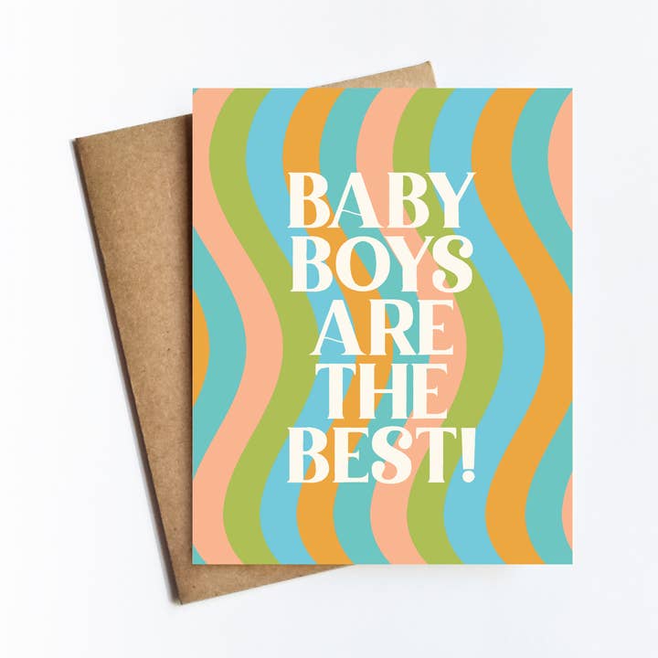 Baby Boys Best card for wholesale by Kate Moore Creative Studio