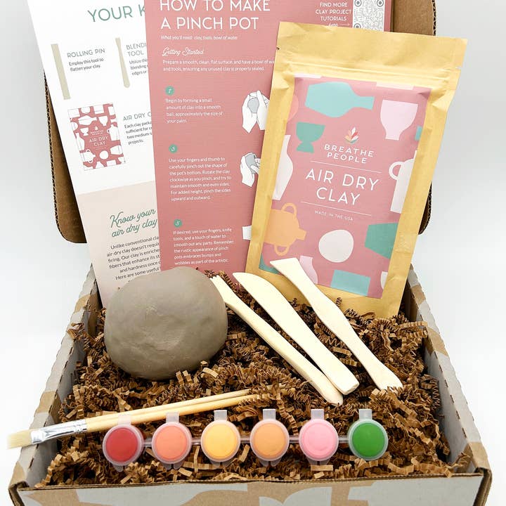 Breathe People - Wholesale Doe-het-zelf-knutselset - Breathe People klei feestje pakketten: bulk kits + handige tools voor organiseren3