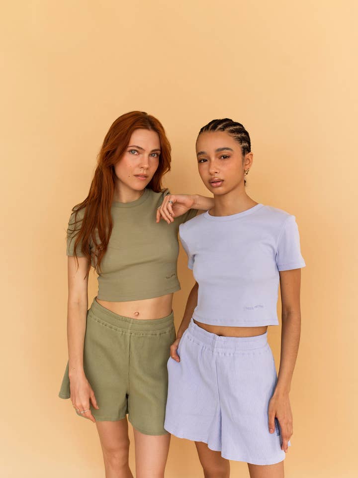 Ribbed Cropped Tee for wholesale by Girl Crush