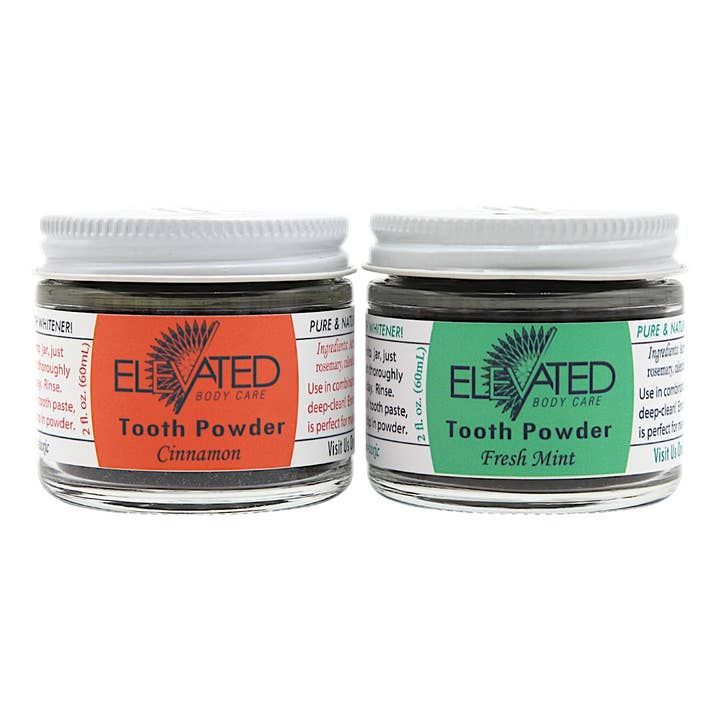 ELEVATED - Charcoal TOOTH Powder - Plastic FREE Glass Jar for wholesale by Taylor's Naturals