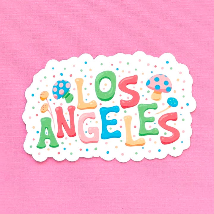 Los Angeles City Vinyl Sticker - Mushrooms Design | LA for wholesale by Ham Eye Am