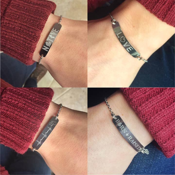 Michigan Bar Bracelets, Adjustable bracelets, for wholesale by My Captured Journey