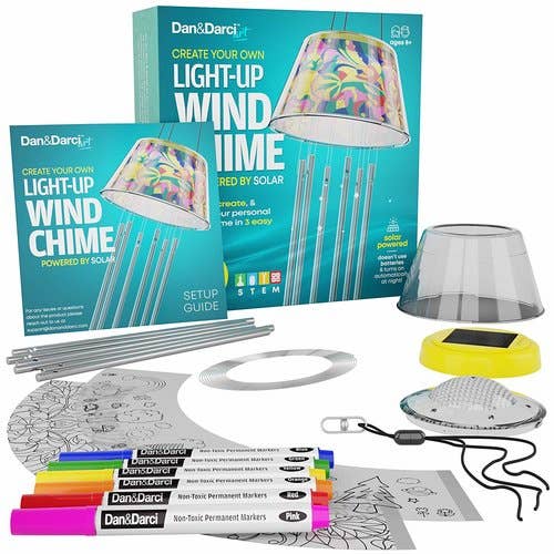 Dan&Darci - Wholesale DIY Craft Kit - Kids - Solar Powered Light-Up Wind Chime Kit5