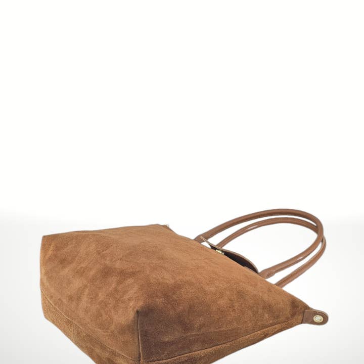 ITALIAN'S LEATHER - Wholesale Top Handle Bag - Women's - Carla Suede Leather Bag ²⁵11