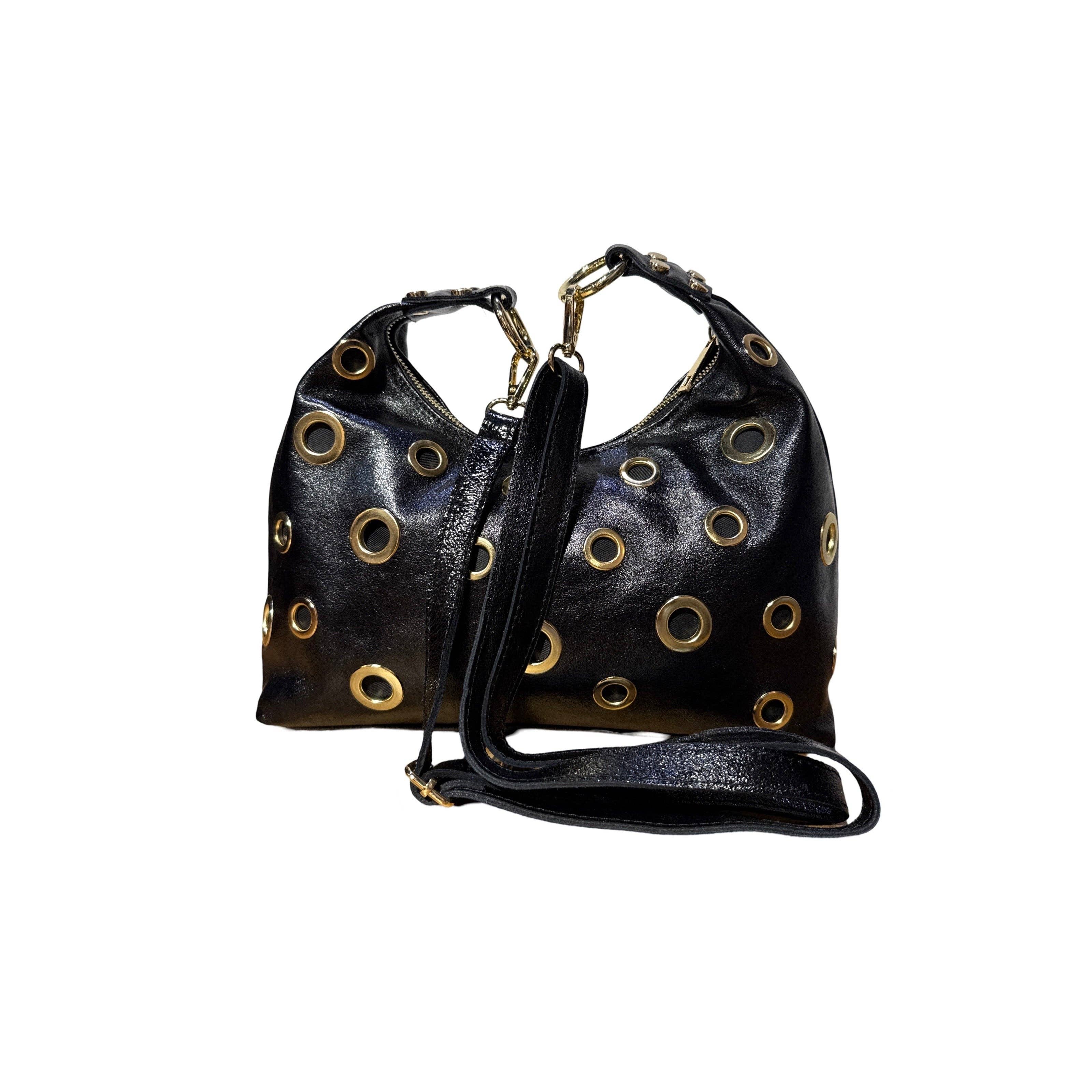 Louisa lee – Großhandel Henkeltasche – Damen – Irisierende Lederhandtasche Rivet Dream5