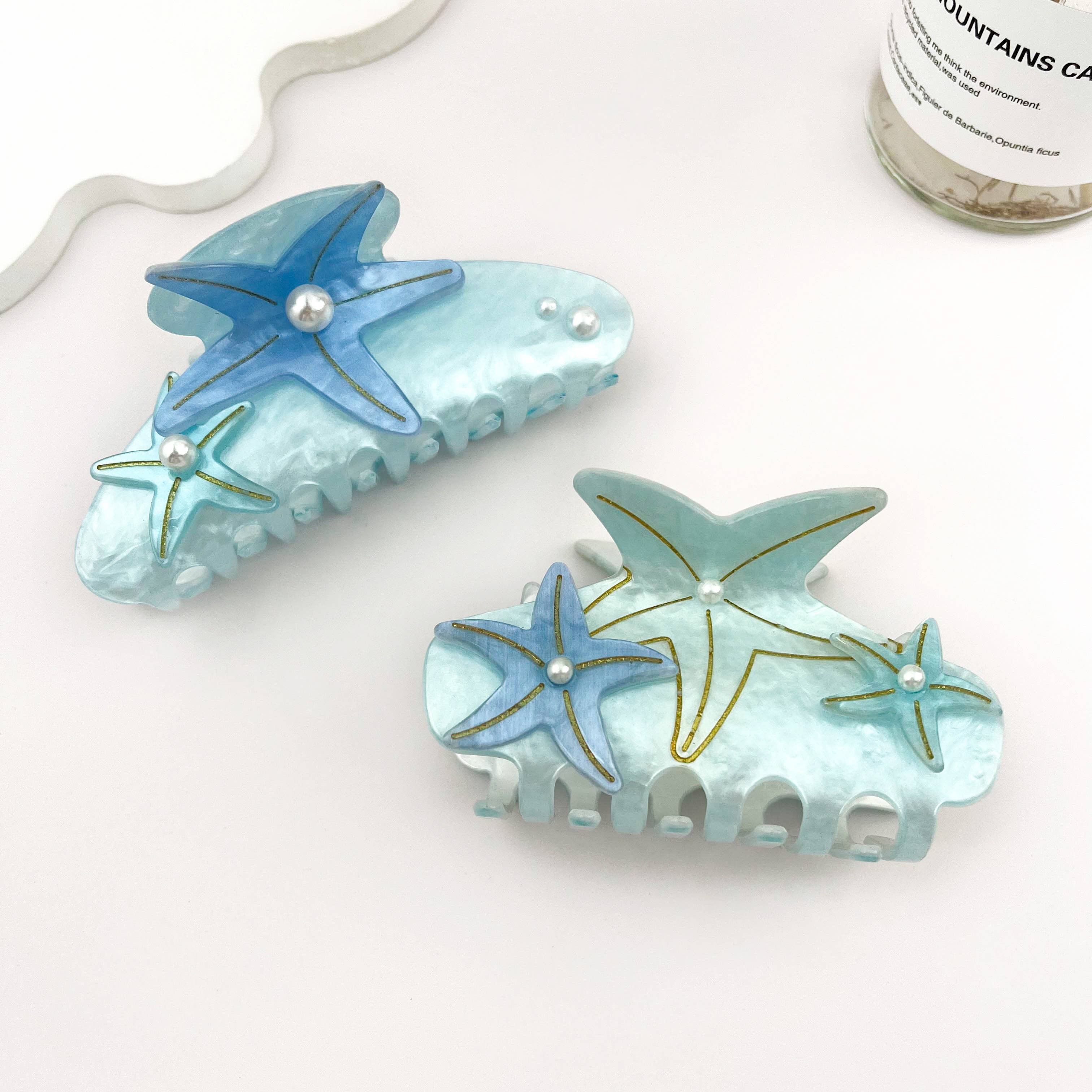 mildstyles - Wholesale Hair Clip - Women's - Iridescent Pearl Starfish Hair Claw Clip – Ocean Fantasy1