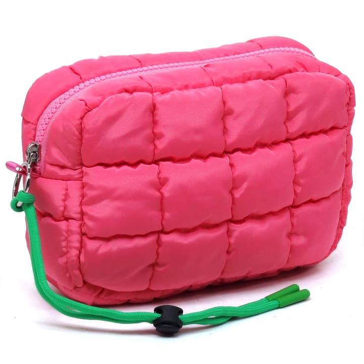 QP008 Nylon Puffy Quilted Clutch for wholesale by M&M HANDBAGS, LLC.