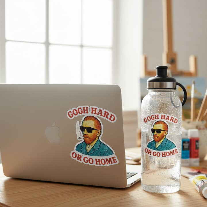 Magnifique Hearts - Wholesale Sticker - Van Gogh “Gogh Hard” Funny Art Sticker3