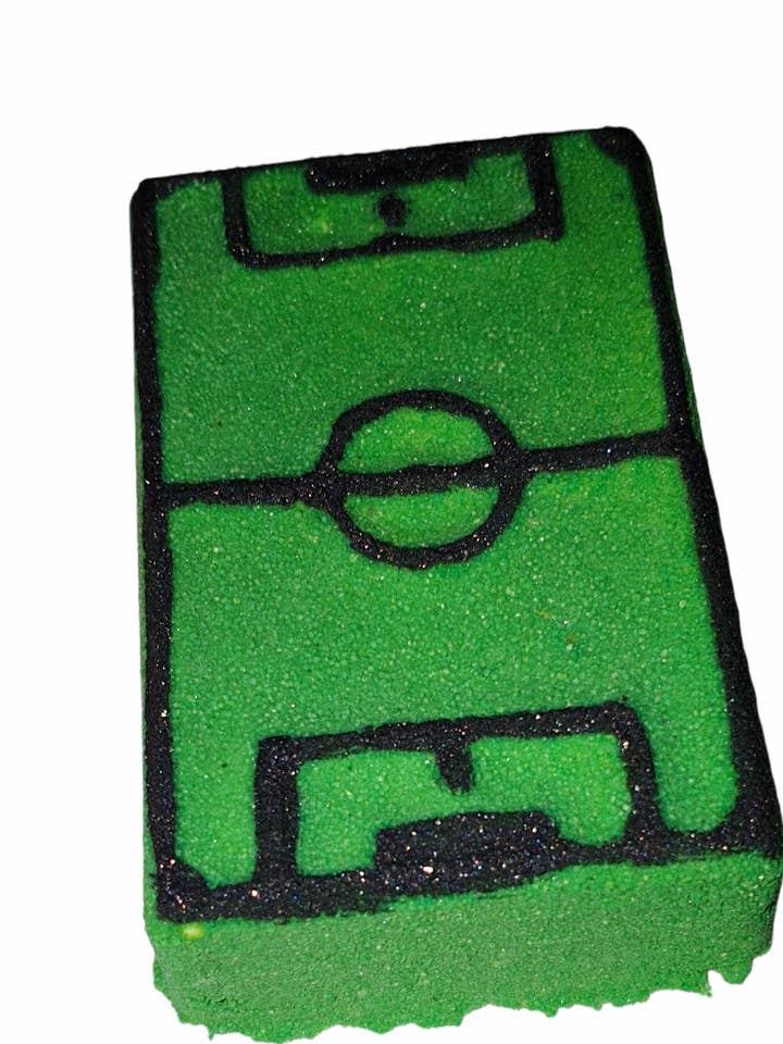 Football Pitch Bath Bomb Mould for wholesale by BBHP Moulds