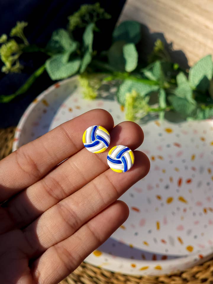 School Sports Stud Earrings for wholesale by Ivy Lane Clay Co.