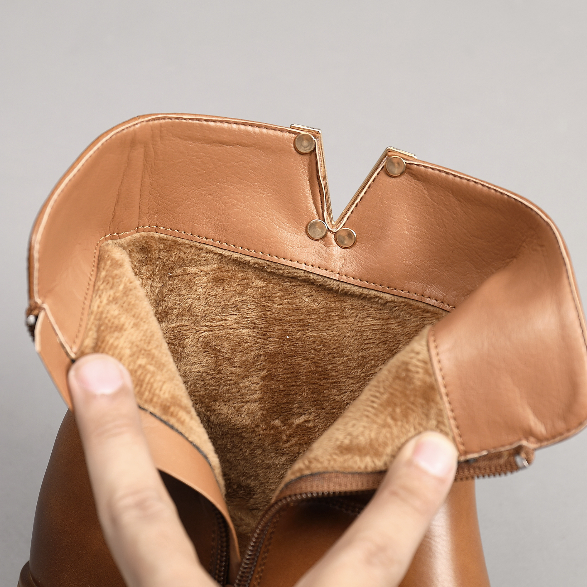 Top Staka - Wholesale Booties – Women's - A2356 Women Flat Ankle Boots Ladies Zip Closure  V shape21