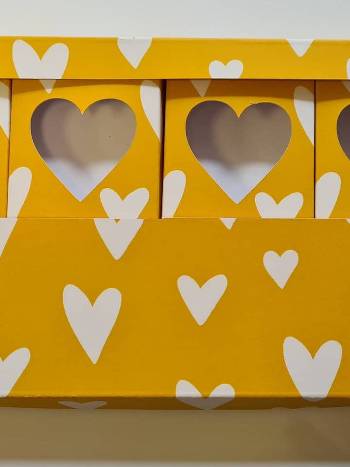 4 SNAP BAR AUSWAHLFELD GELBE HERZEN für den Großhandel von House of Haugh Craft Supplies