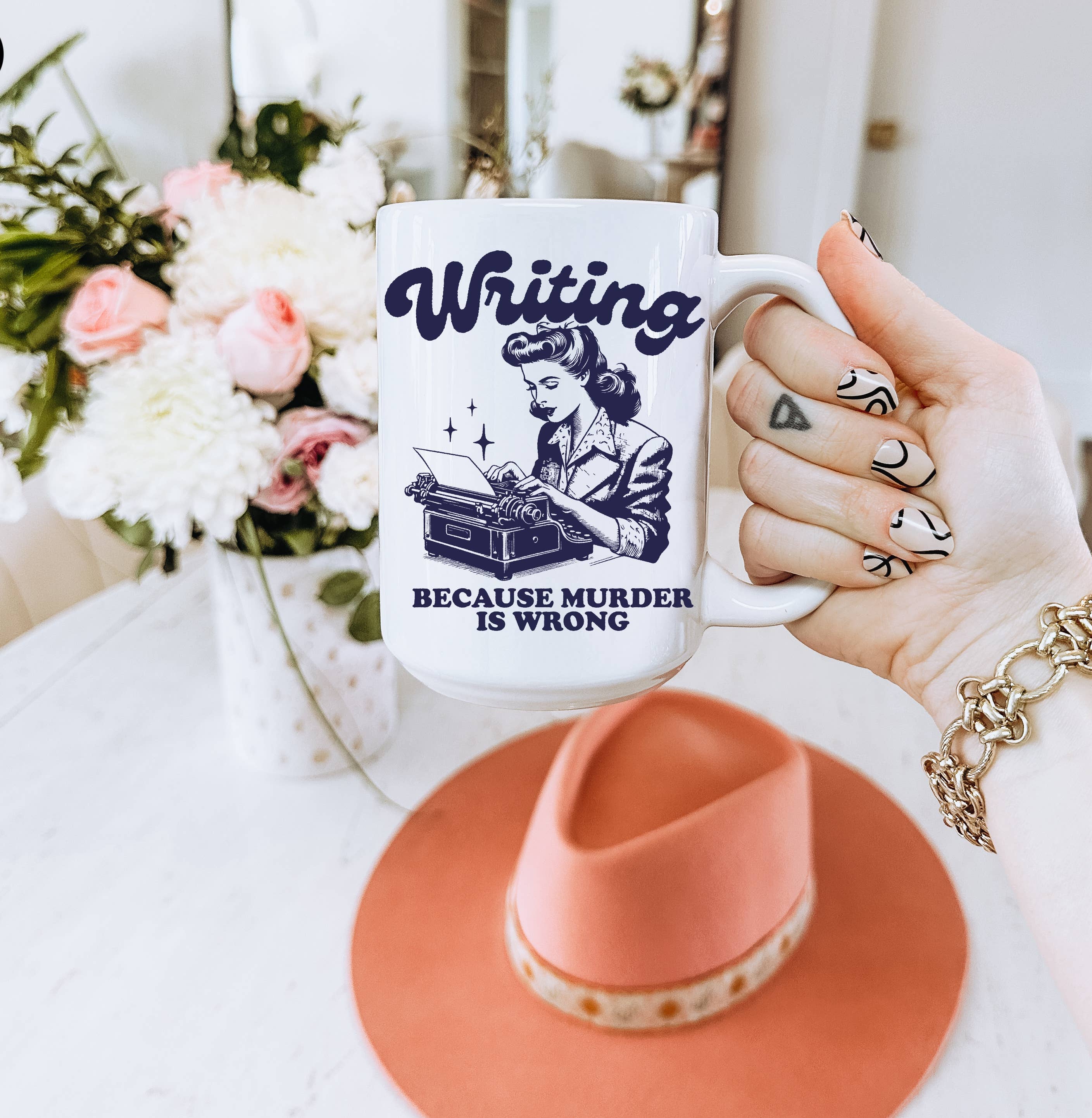 Ace the Pitmatian Co - Venta al por mayor Taza - Taza de café Writing0