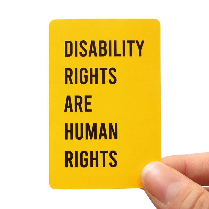 Disability Sticker DISABILITY RIGHTS ARE HUMAN RIGHTS for wholesale by Word For Word Factory