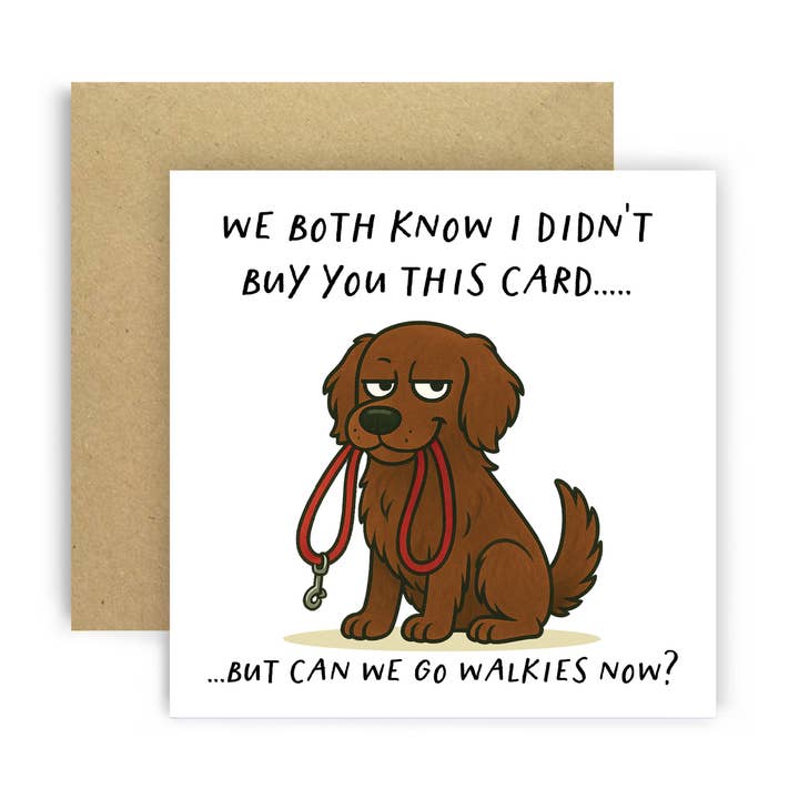 Funny Birthday Card from Dog – Dark Golden Retriever for wholesale by Huxters