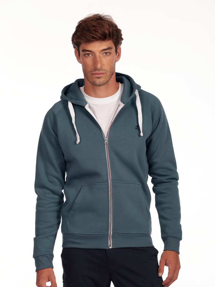 Men's Zip Hoodie QI1SZIP-BLUE.SUR for wholesale by The Time of Bocha