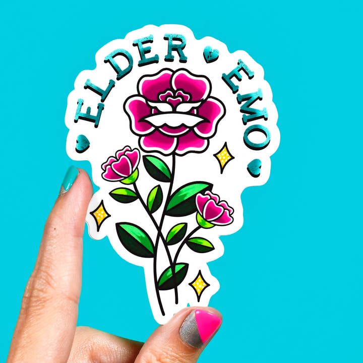 emo elder rose vinyl sticker for wholesale by jesiiii