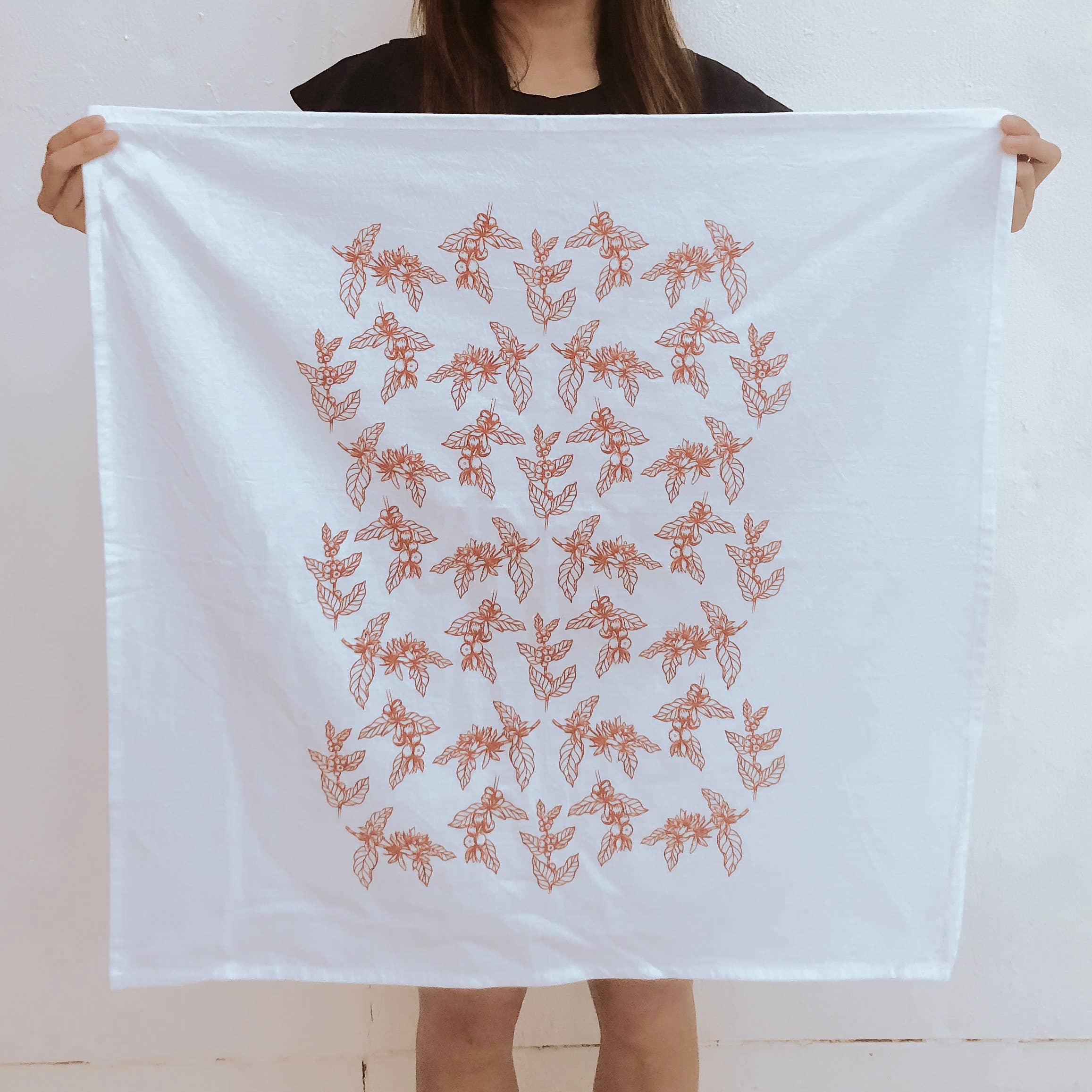 Tram Colwin Studio - Wholesale Tea Towel - Coffee Berries & Flowers Kitchen Tea Towel2