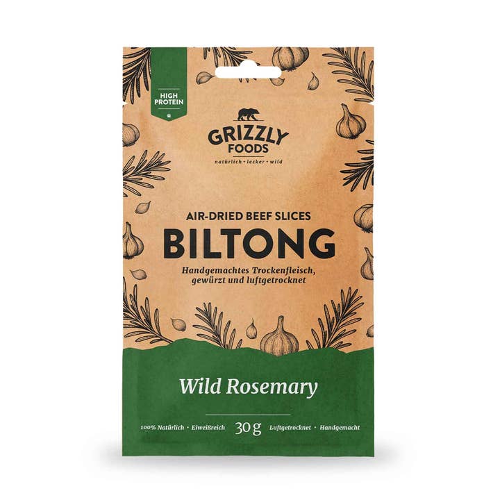Biltong Vild Rosmarin för wholesale av Grizzly Foods