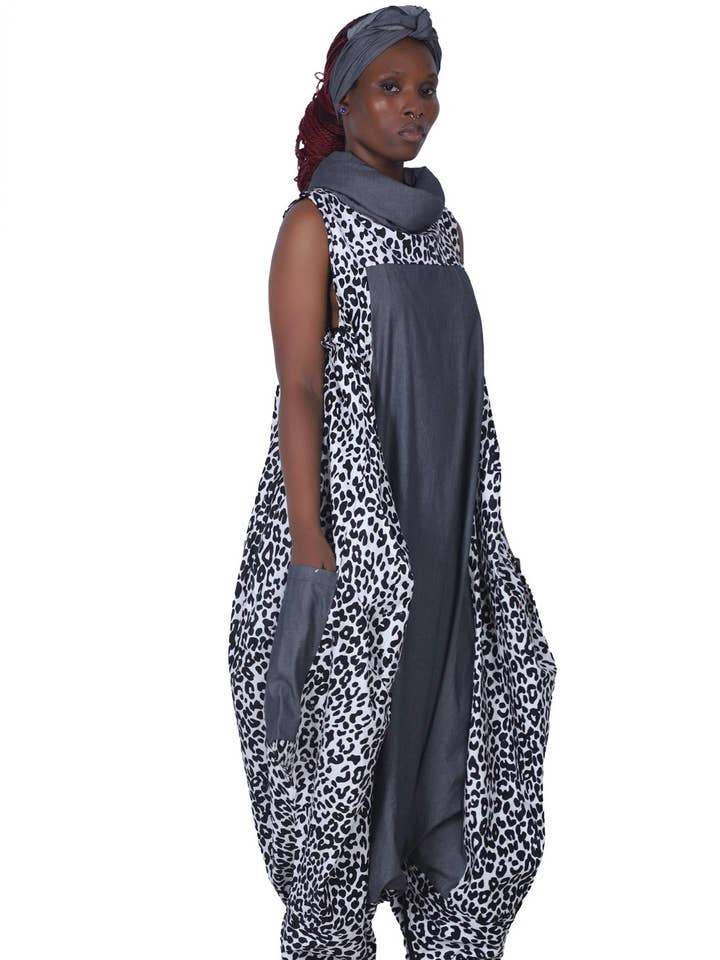 AJ-25095-276 Charcoal Denim & Black-White Print Mix & Match for wholesale by Advance Apparels