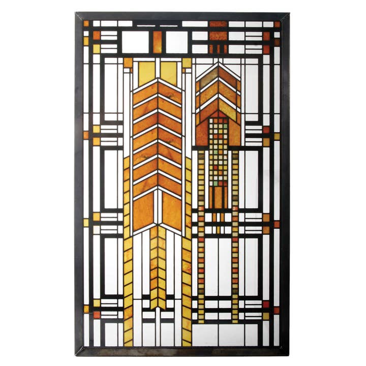 Pacific Trading – wholesale Stained glass panel – Y8335 FLW Autumn Sumac Art Glass