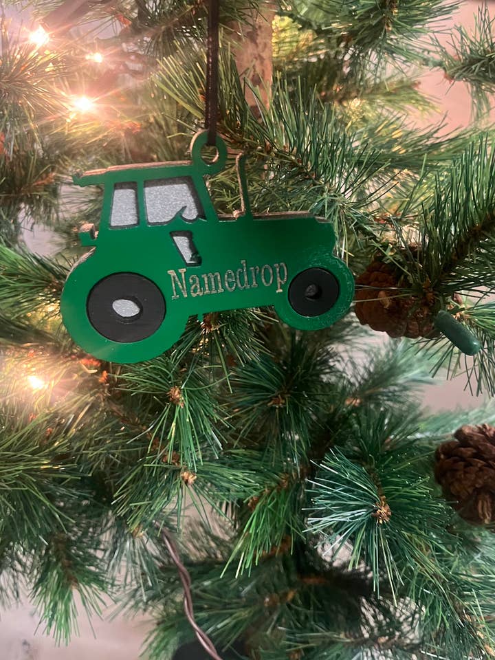 Custom Tractor Ornament for wholesale by Room To Improve