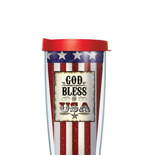God Bless the USA Tumbler for wholesale by FREEHEART