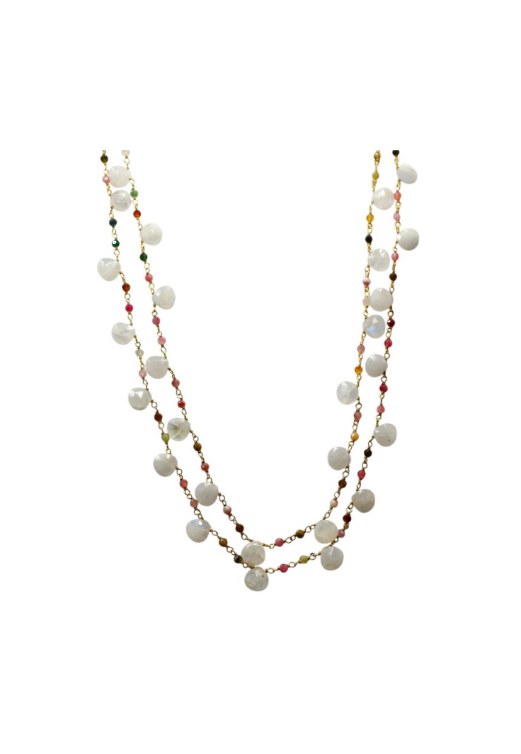 DIAPERIS - Wholesale Beaded/Pearl Necklace - CAROL MOONSTONE NECKLACE1