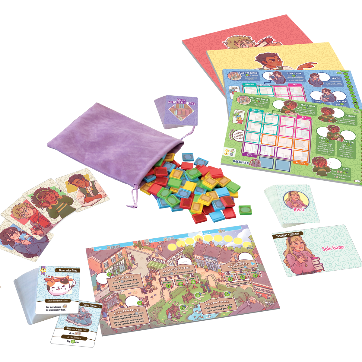 Smirk and Dagger - Wholesale Board Game - A Place for All My Books - A cute cozy game for book lovers!1