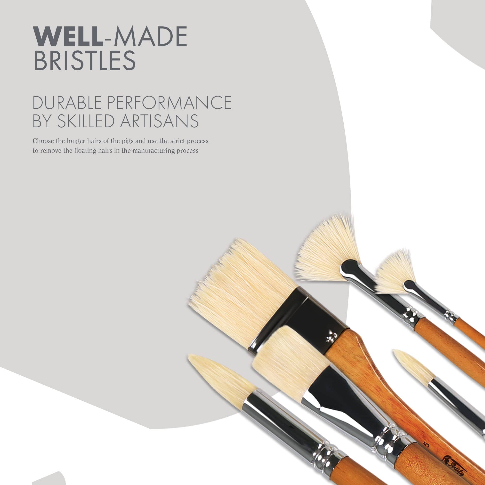 Artify - Wholesale Paint/Wax Brush - ARTIFY 15 pcs Professional Oil Paint Brush Set4