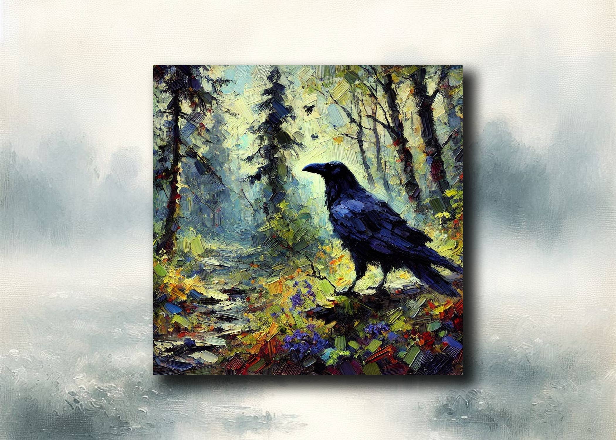 frostedgrey - Wholesale Magnet - Raven Fridge Magnet 55x55mm0
