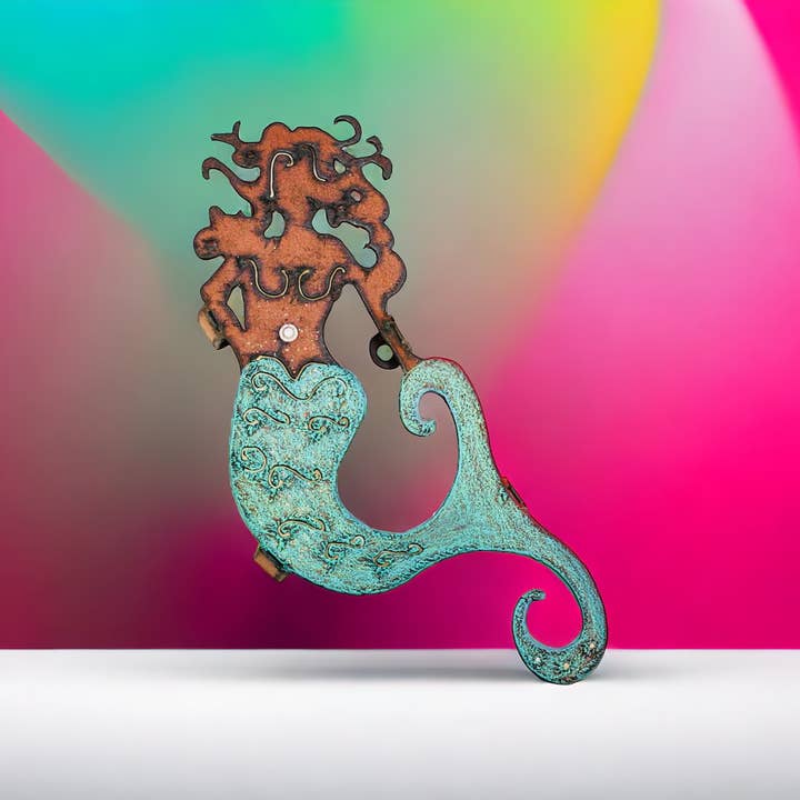 Meerjungfrau-Wandschild, Küstendekor, nautisches Recycling, Strandgeschenk für den Großhandel von Whimsies