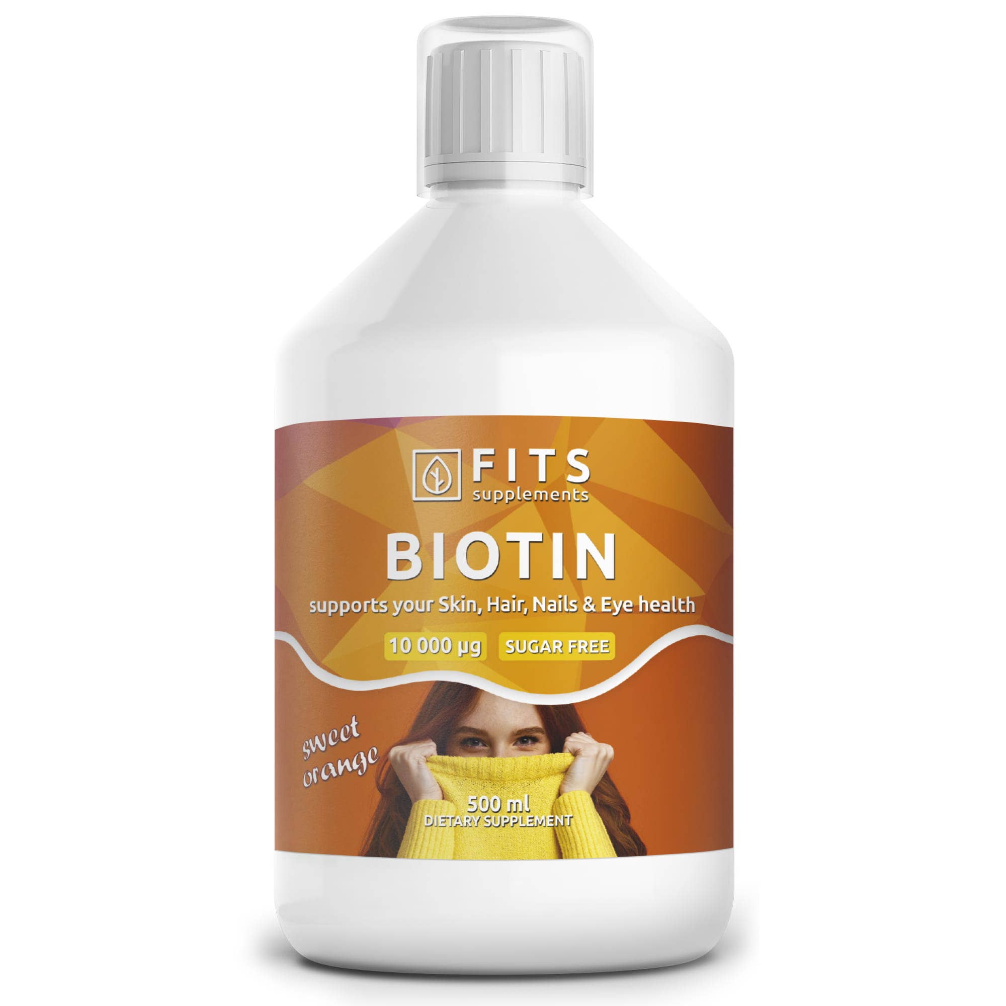 FITS – Suplemento/vitamina oral por atacado – Biotina Líquida 10.000 mcg sem açúcar 500 ml0
