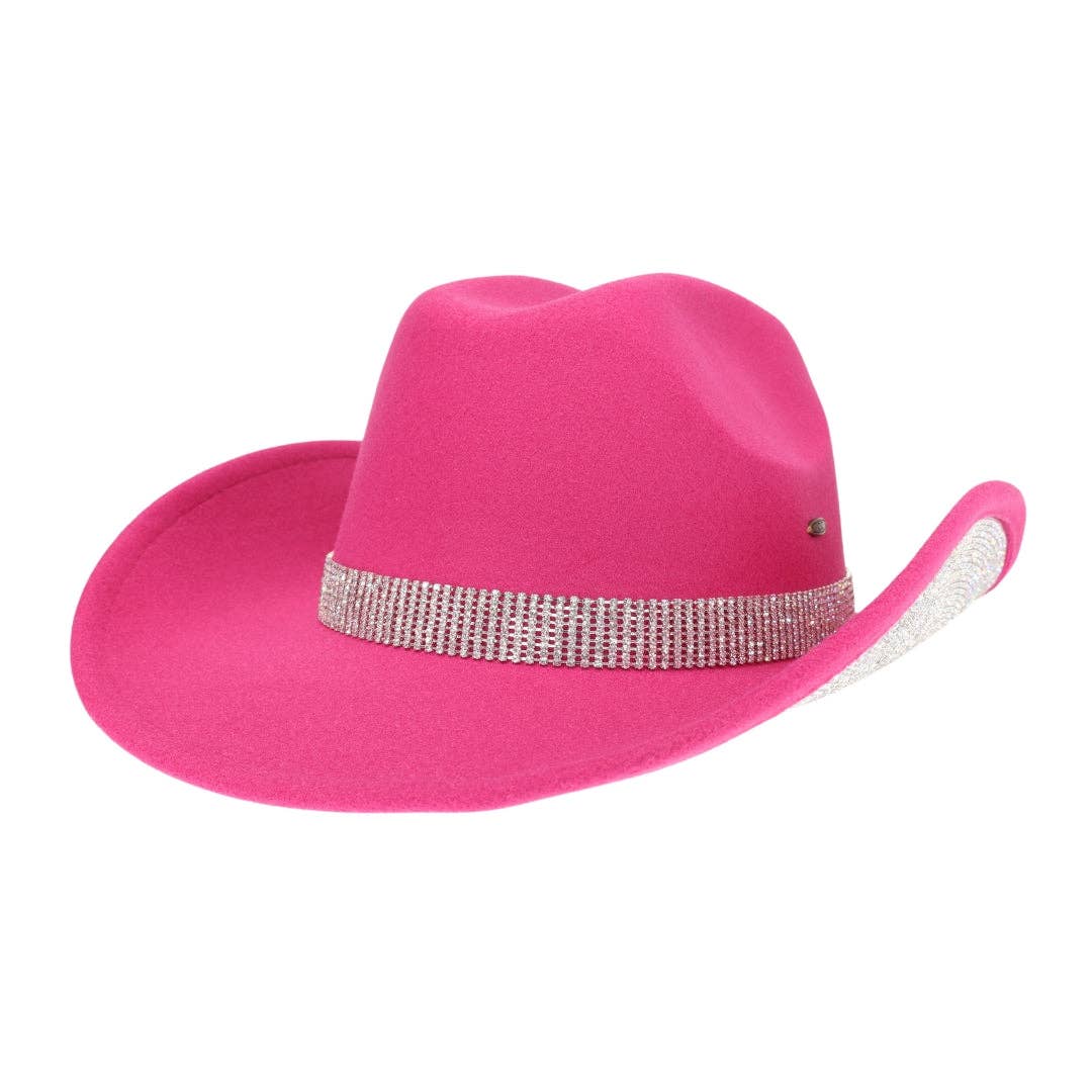 C.C Beanie - Wholesale Cowboy Hat - Women's - Tinseltown Rhinestone Cowboy Hat VCC00734