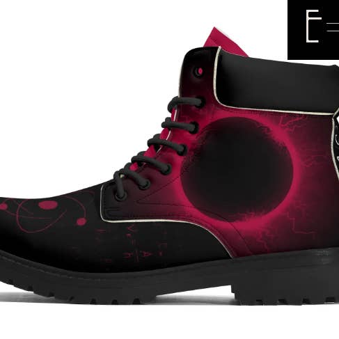 E=M/C2 - Wholesale Boots - Men's - E=M/C2 Men's Black Hole Pink Leather All Season Boots 7