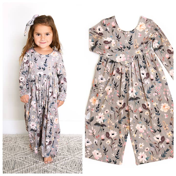 Tatum TUTA A GAMBA LARGA Bambù Floreale Abbigliamento per Bambini per la vendita all'ingrosso da parte di Gigi and Max