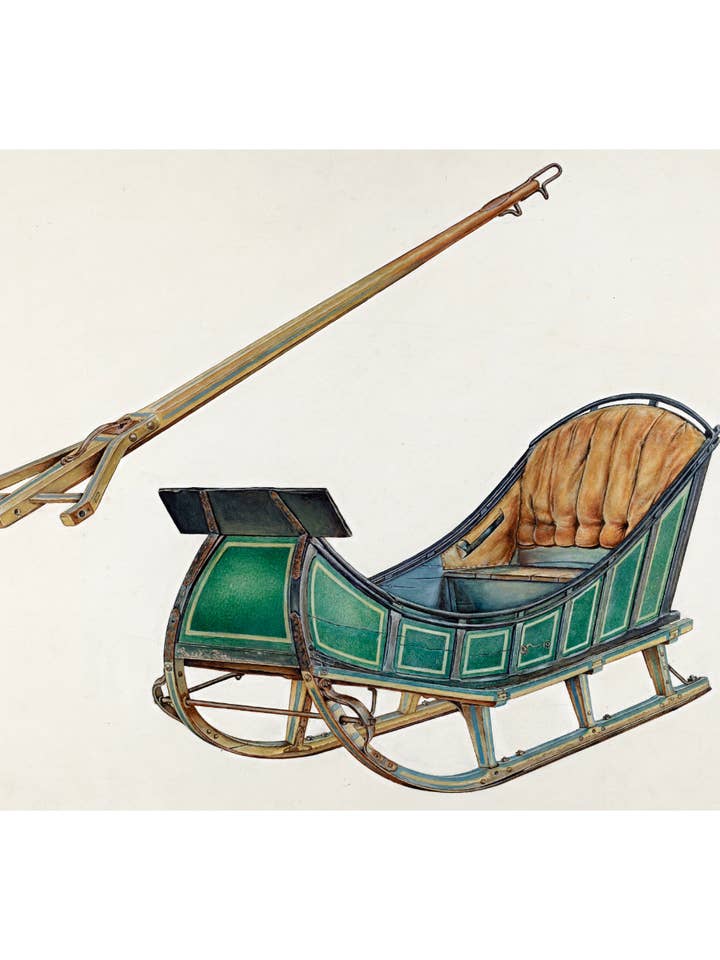 Trineo abierto de un caballo para venta al por mayor de Sweet Tree Cards