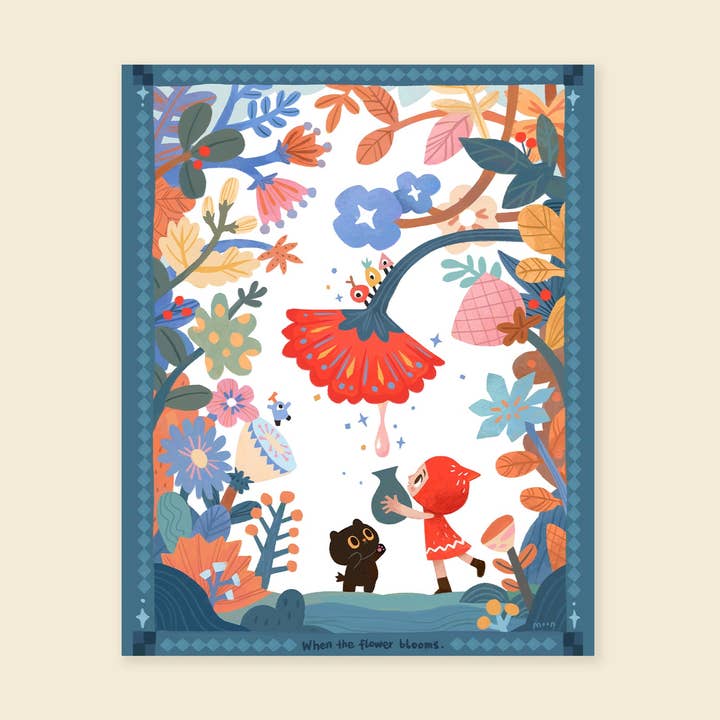 8x10" When the Flower Blooms - Giclée Print for wholesale by MoonQi.Art LLC