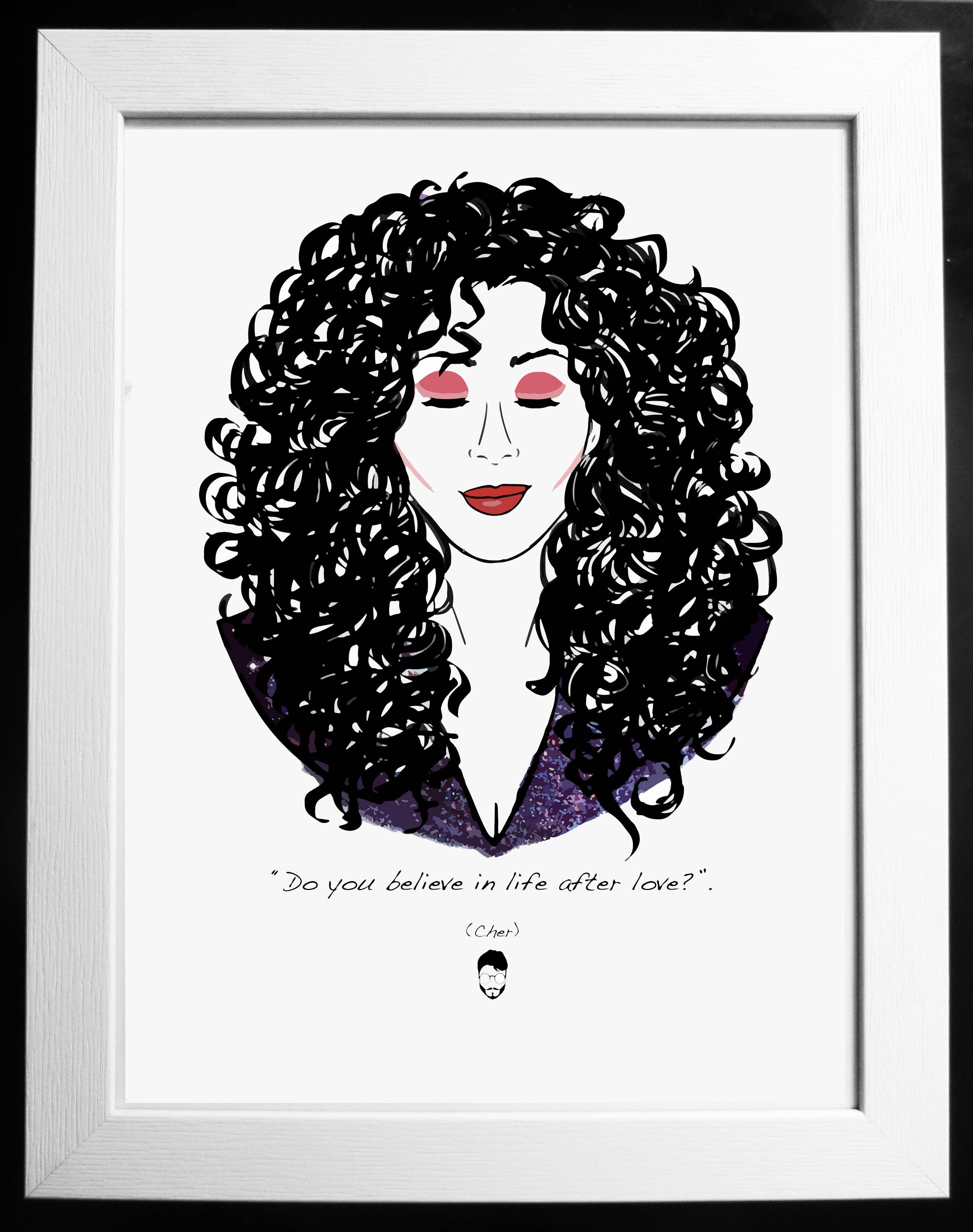El loco del Pelo Rizo - Wholesale Art Print - Cher0