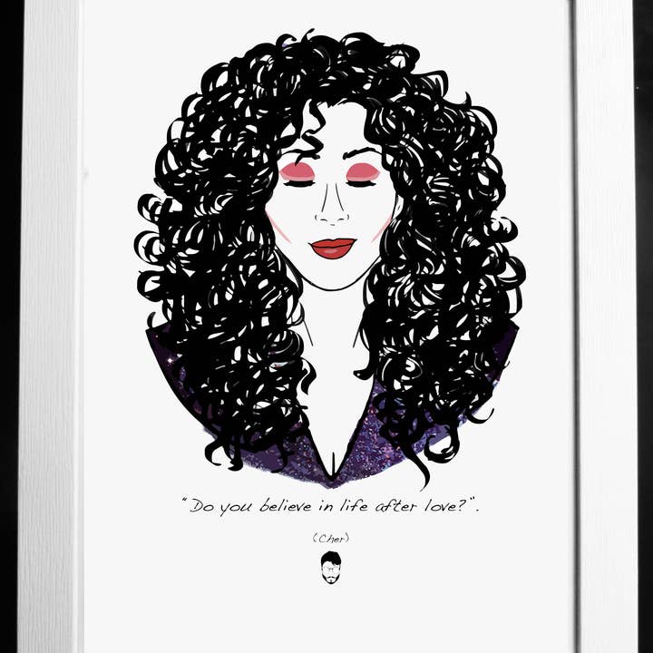 El loco del Pelo Rizo - Wholesale Art Print - Cher0