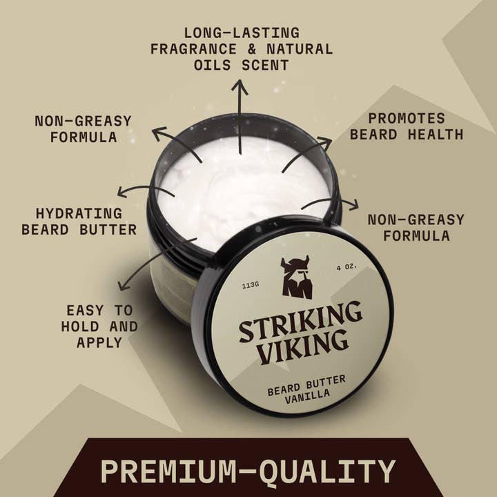 Striking Viking - Wholesale Beard Styling Product - Beard Butter - Vanilla1