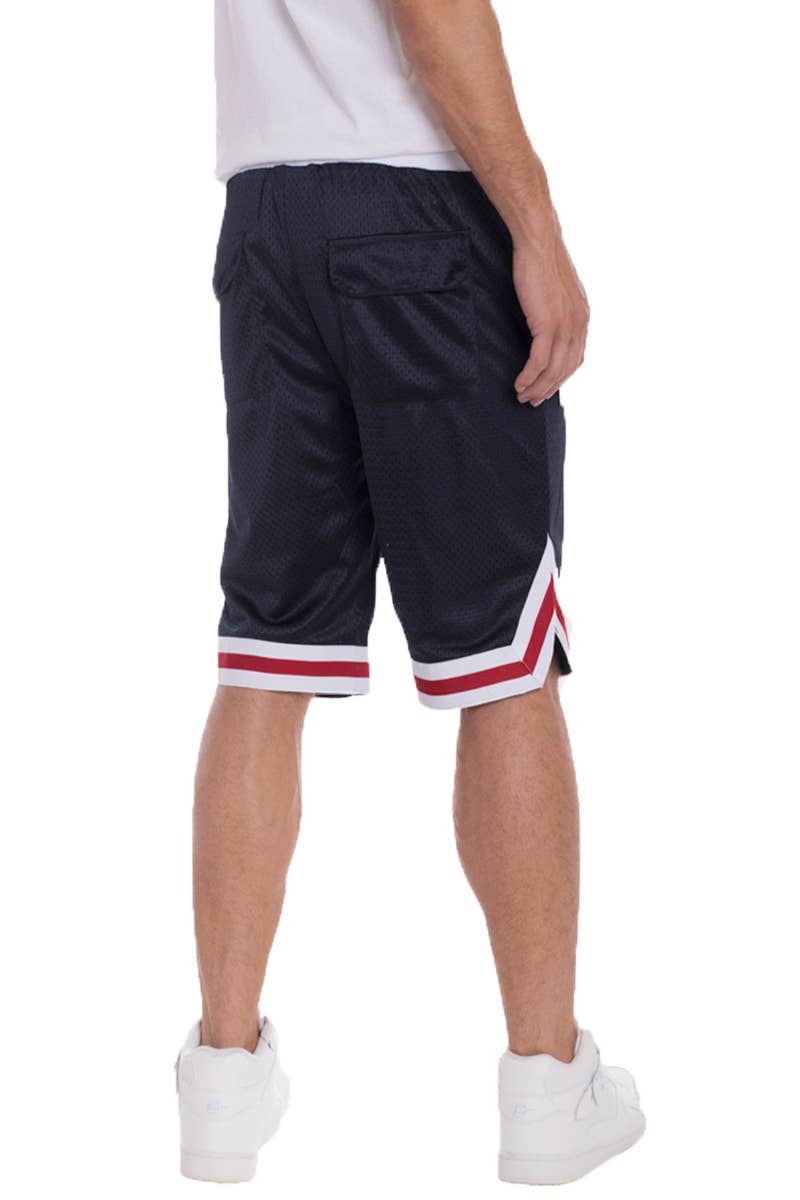 WEIV - Wholesale Athletic Shorts - Men's - Mesh Solid Striped Waist Basketball Shorts13