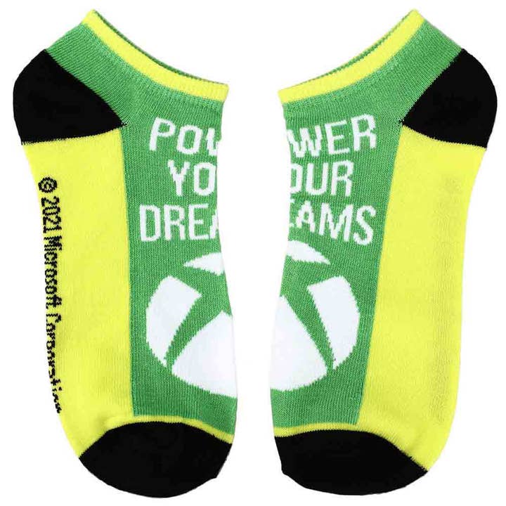 Square Deal Recordings & Supplies - Wholesale Socks - Unisex - Socks - Microsoft X-Box Logo - Pack Of 5 Pairs4