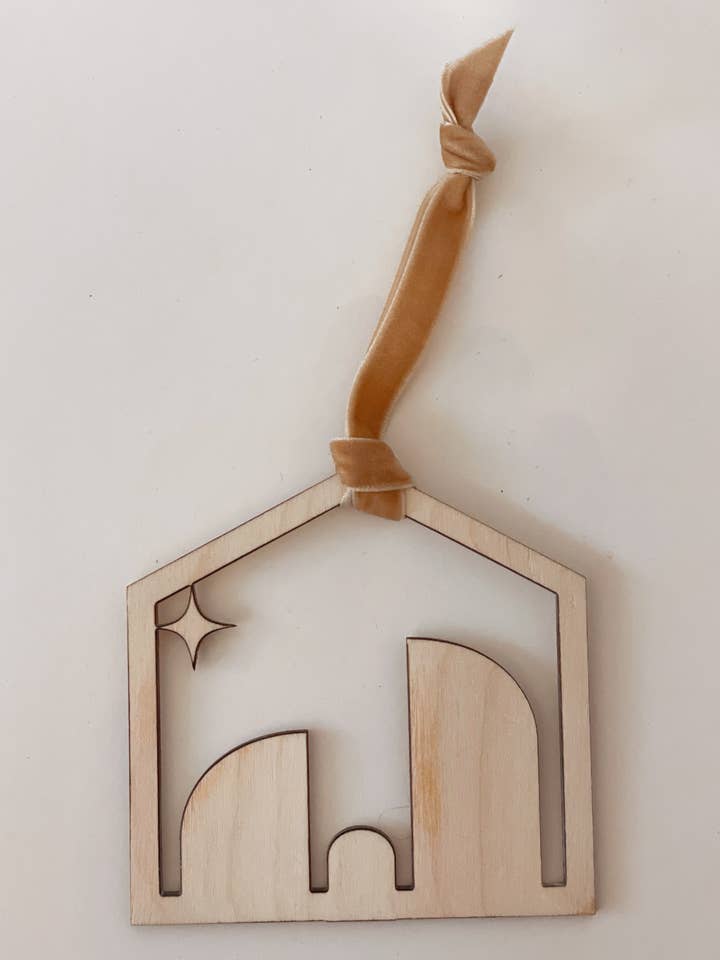 Abstract Nativity Ornament | Wooden nativity, Christmas for wholesale by The Coastal Kind