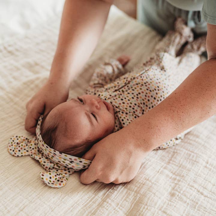 Dappled Dot Bamboo Baby Romper 2 Piece Set for wholesale on Faire6