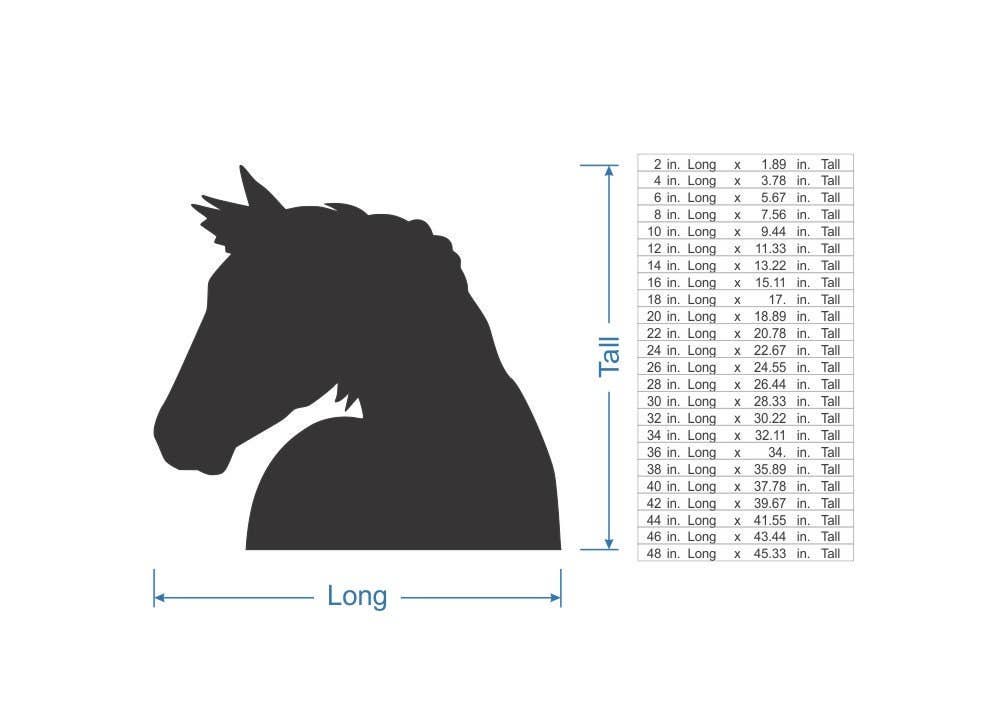 Jess and Jessica - Wholesale Cutouts - Wooden Horse Face Profile Horse Face Profile Cutout3