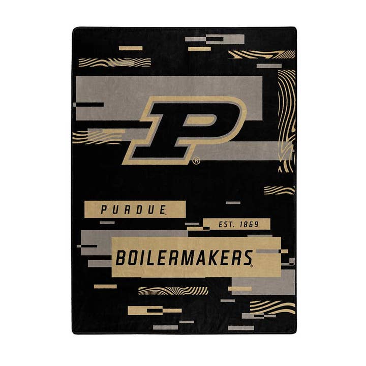 The Northwest Group - Wholesale Throw Blanket - NCAA Purdue Boilermakers Plush Raschel 60x80, Digitize