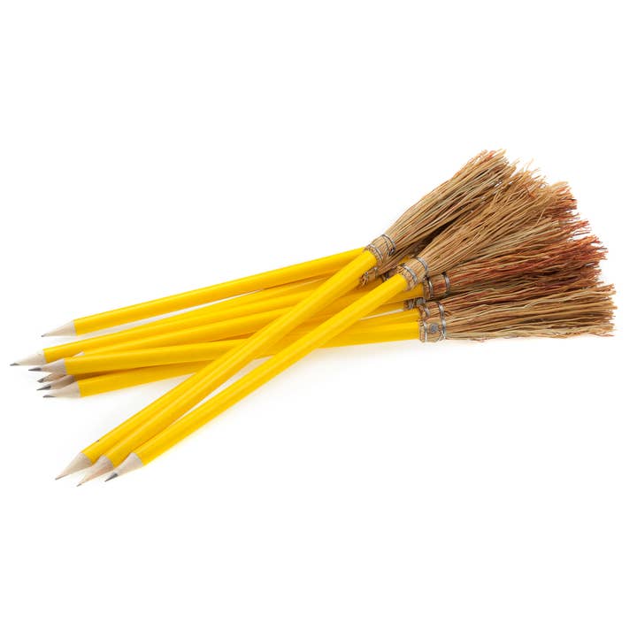 50 Broom Pencil Yellow Color 9.45" (24 cm) for wholesale by MENDI