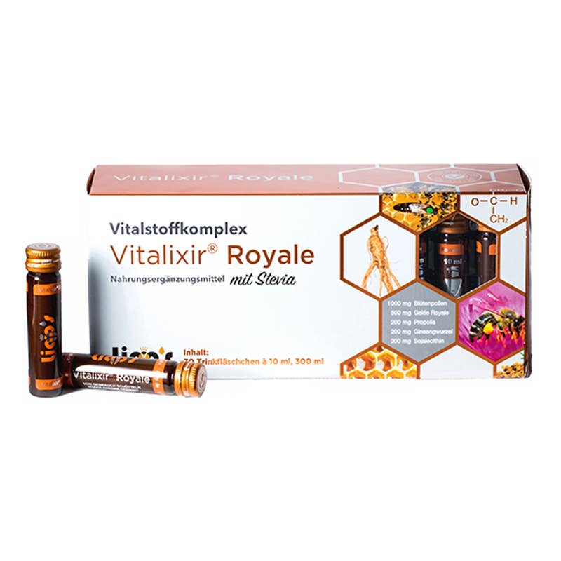 Lipp's Imkereiprodukte e.K. – Engroshandel Kosttilskud og vitaminer – Vitalixir® royale drikkampuller 30 x 10 ml0