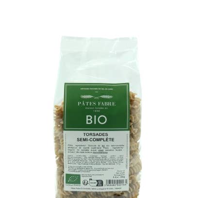 PATES FABRE - Wholesale Pasta - Organic pasta - 1/2 full twist